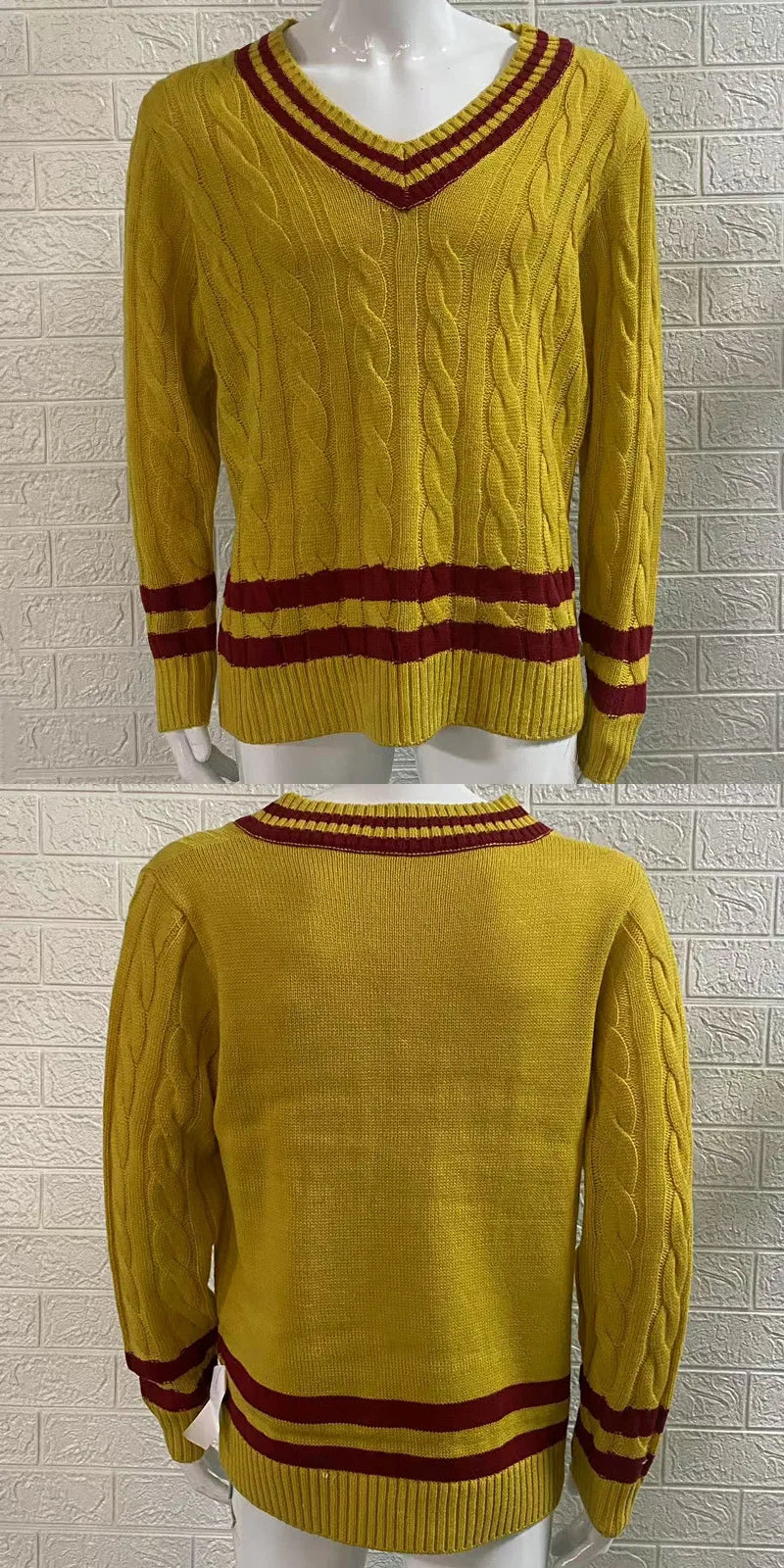 Jersey grueso de cuello en V y corte ajustado sencillo para hombre