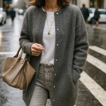 Juliette™ – Cárdigan largo de suave lana