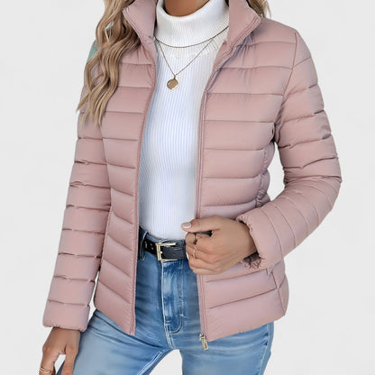 Philipa™ | Chaqueta larga elegante con cuello alto