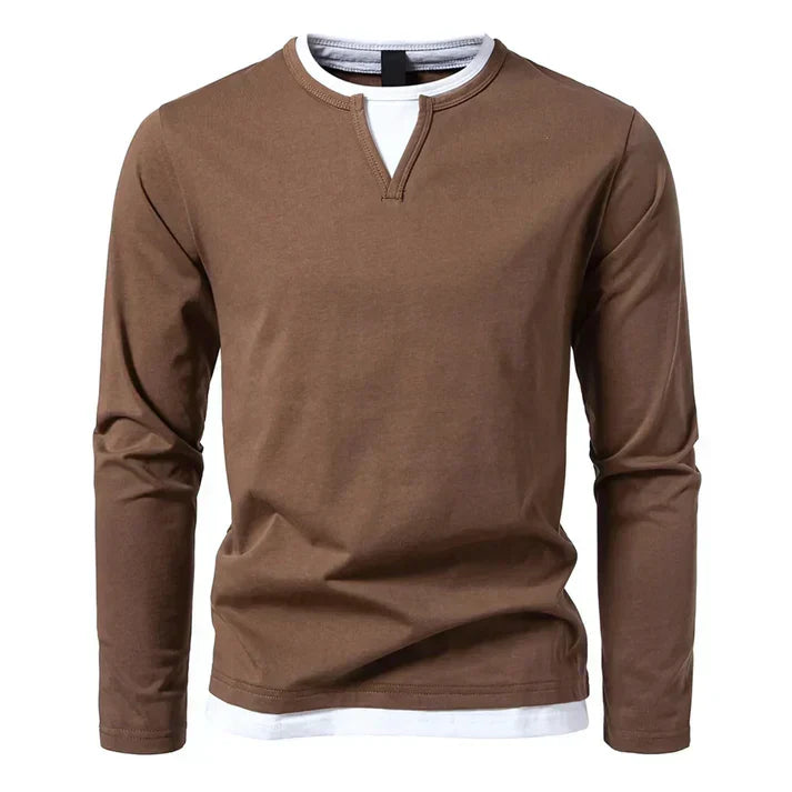 Lennor™ | Camisa de manga larga en algodón peinado