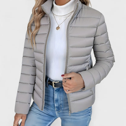 Philipa™ | Chaqueta larga elegante con cuello alto