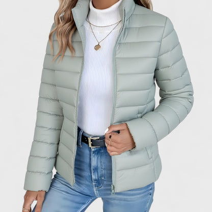 Philipa™ | Chaqueta larga elegante con cuello alto