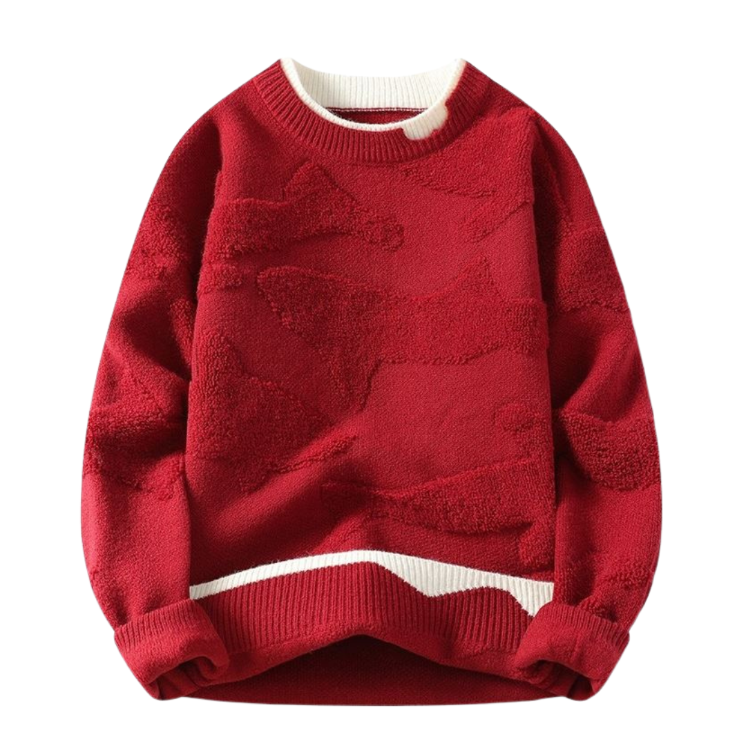 Jersey de cashmere con diseño abstracto