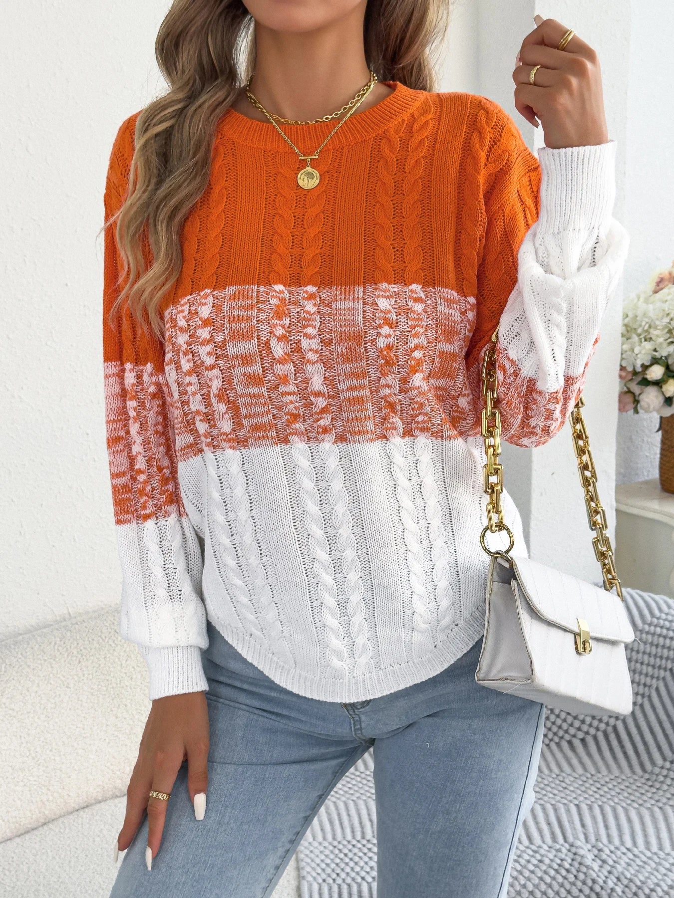 Jersey informal de rayas para mujer