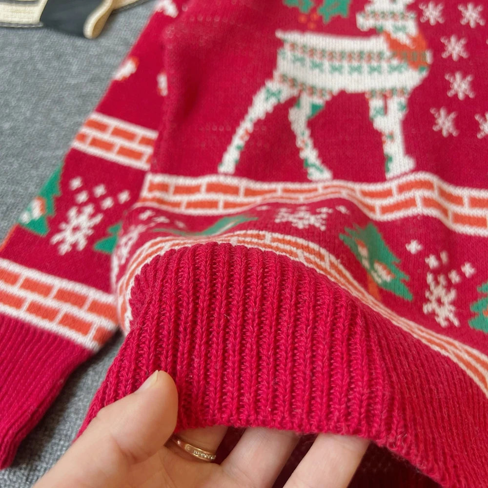 Jerséis de manga larga de estilo navideño para mujer