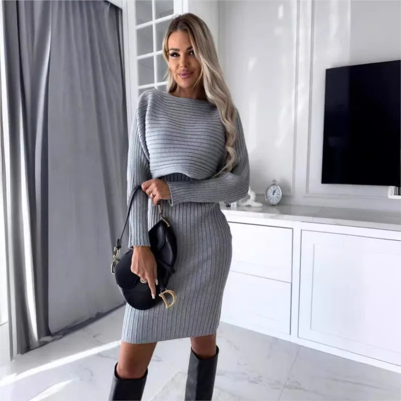 Conjunto de jersey y vestido de punto Otoño/Invierno 2025