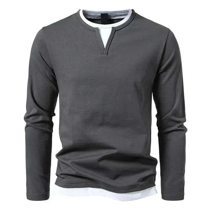 Lennor™ | Camisa de manga larga en algodón peinado